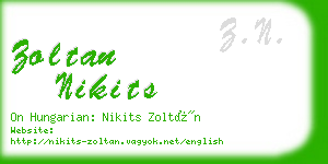 zoltan nikits business card